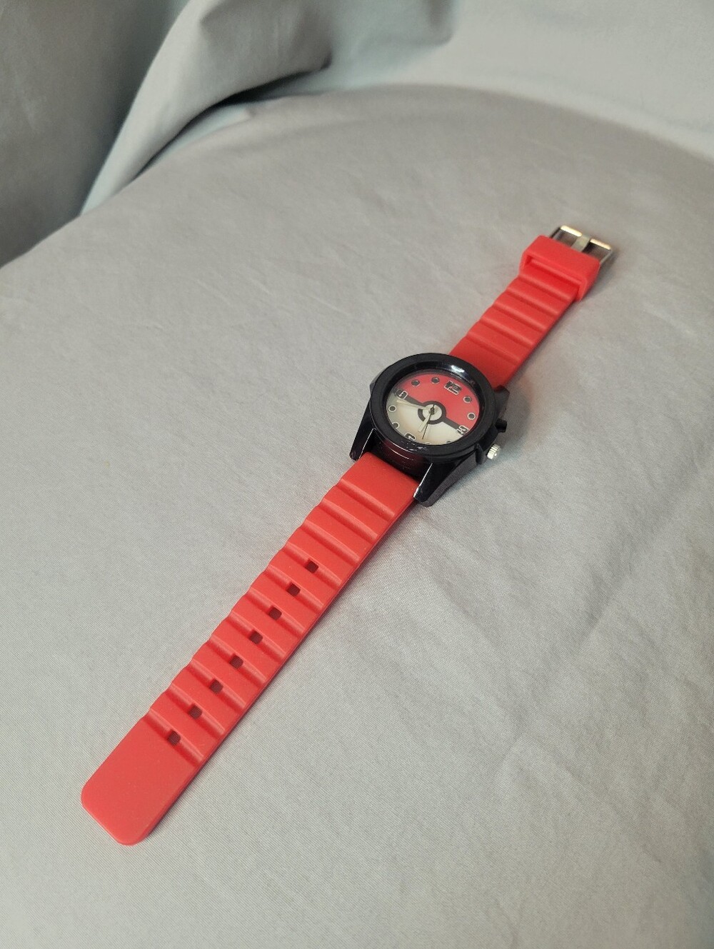 Pokemon Red & Black Silicone Strap Watch